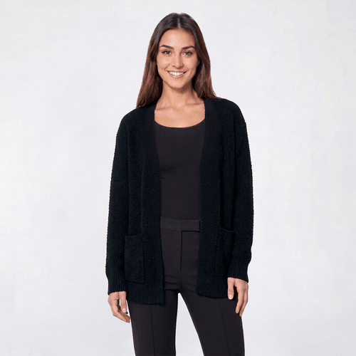 Petite Napa Valley Long Sleeve Chenille Open Front Cardigan alternate view