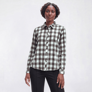 Womens Hasting & Smith Long Sleeve Plaid Flannel - Moonrock