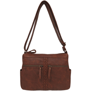 Bueno Antique Wash Braid Side Pocket Hobo