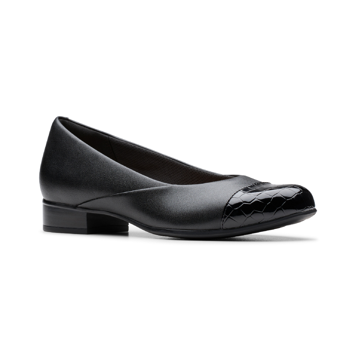 Clarks Women's Juliet Rise Slip-On Flats - Black Leather