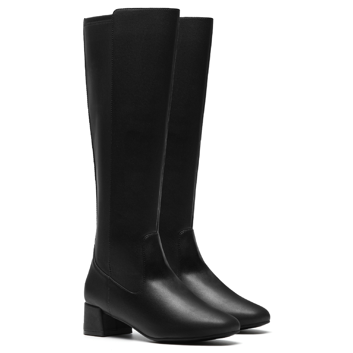 Clarks Collection Women's Iridessa Glow Block Heel Boots - Black Leather