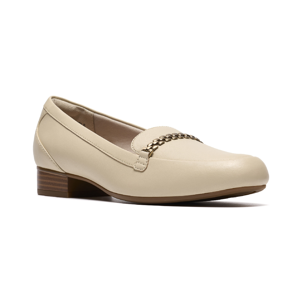 Clarks Women's Juliet Mia Round Toe Dress Loafers - Cream Leather