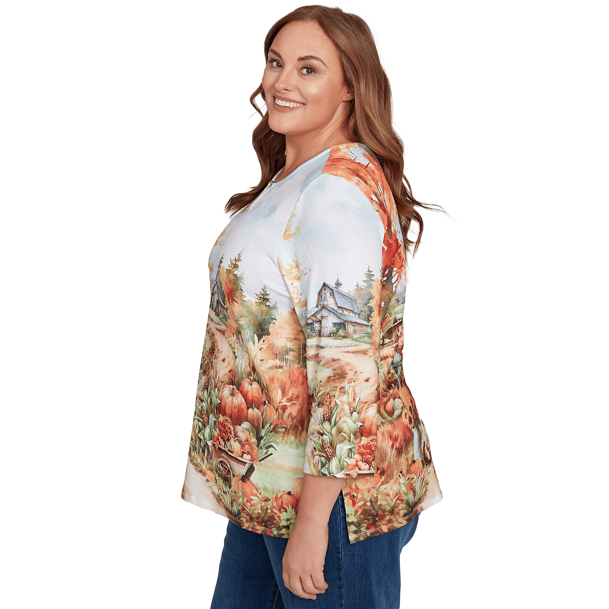 Alfred Dunner Plus Size Alfred Dunner Classics Farm Landscape