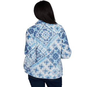 Womens Alfred Dunner Classics Medallion Zip Front Jacket alternate view