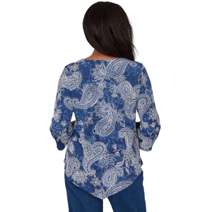 Womens Alfred Dunner Classics 3/4 Sleeve Paisley Blouse alternate view