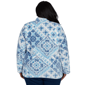 Plus Size Alfred Dunner Classics Medallion Zip Front Jacket alternate view