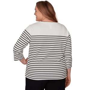 Plus Size Alfred Dunner Classics Sunflower Stripe Blouse alternate view