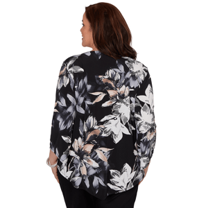 Plus Size Alfred Dunner Classics 3/4 Sleeve Floral Blouse alternate view