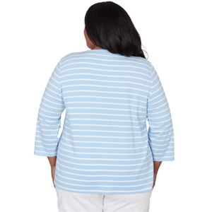 Plus Size Alfred Dunner Classics 3/4 Sleeve Butterflies Blouse alternate view