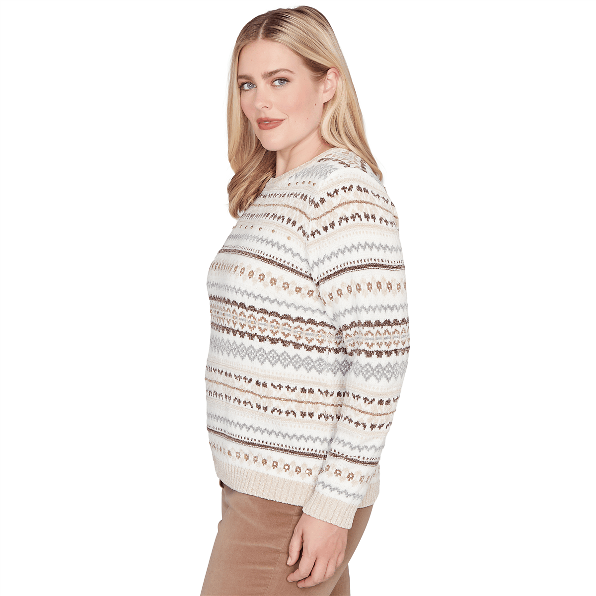 Alfred Dunner Plus Size Alfred Dunner Vienna Fair Isle Chenille