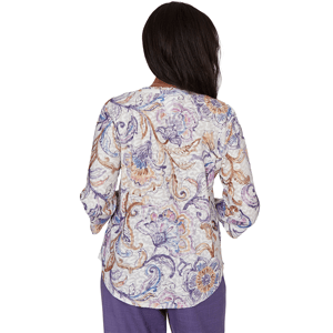 Womens Alfred Dunner Grand Bazaar 3/4 Sleeve Floral Blouse alternate view