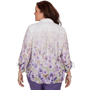 Plus Size Alfred Dunner Grand Bazaar Floral Button Down Blouse alternate view