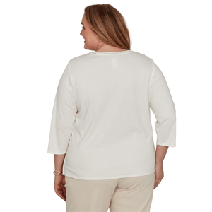 Plus Size Alfred Dunner Camden Market Floral Embroidery Blouse alternate view