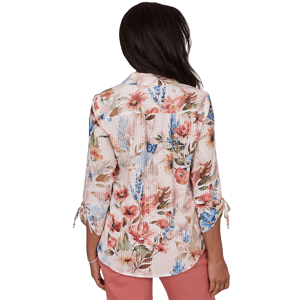 Petite Alfred Dunner Camden Market Floral Button Front Blouse alternate view