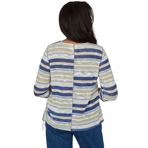 Womens Alfred Dunner Splice Stripe Sweater alternate view