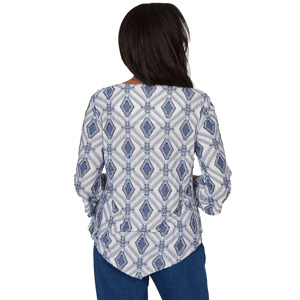 Petite Alfred Dunner 3/4 Sleeve Diamond Blouse alternate view