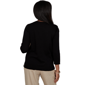 Petite Alfred Dunner Travel Advisory Color Block Sweater alternate view