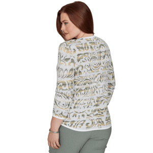 Womens Alfred Dunner Provence Paisley Stripe Sweater alternate view