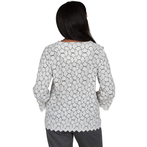Womens Alfred Dunner Regent Street 3/4 Sleeve Geo Blouse alternate view