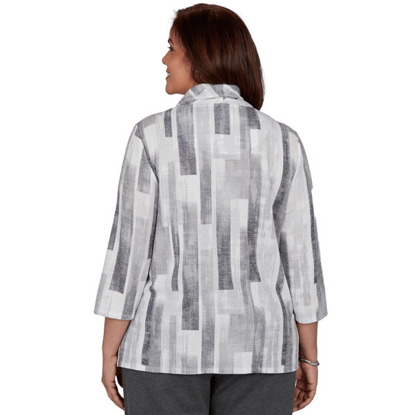 Plus Size Alfred Dunner Regent Street Brushstroke Sweater alternate view