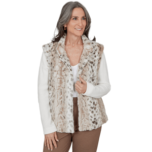 Petite Alfred Dunner Regent Street Faux Fur Vest Jacket