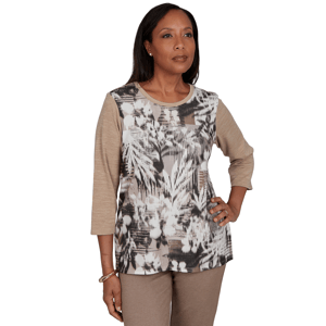 Petite Alfred Dunner Regent Street Abstract Floral Blouse