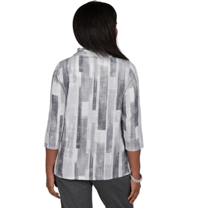 Petite Alfred Dunner Regent Street Brushstroke Sweater alternate view
