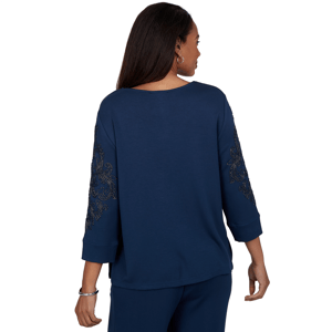 Womens Alfred Dunner Good To Go Scroll Soutache Blouse alternate view