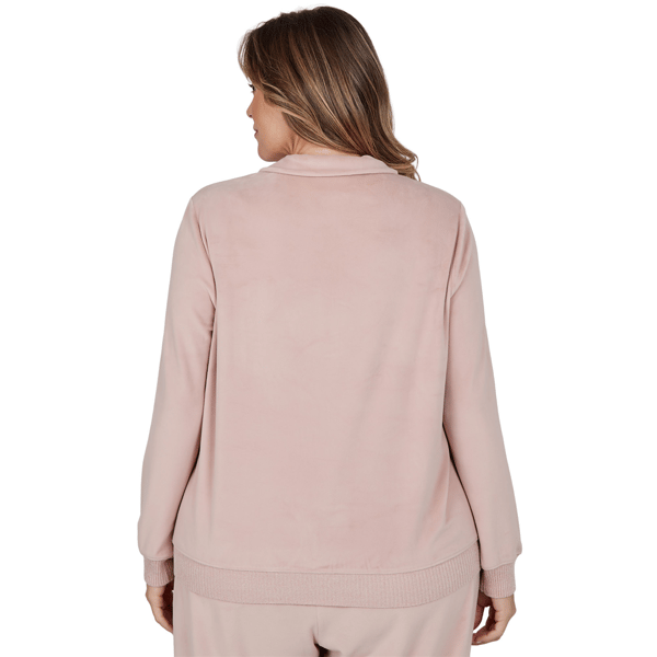 Plus Size Alfred Dunner Luxe Be A Lady Quarter Zip Sweater alternate view