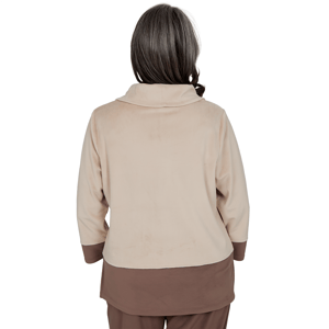 Petite Alfred Dunner Luxe Be A Lady Color Block Blouse alternate view