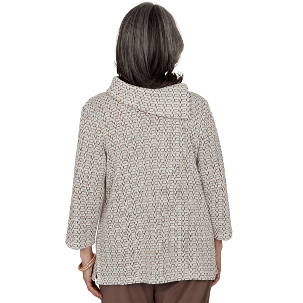 Petite Alfred Dunner Luxe Be A Lady Cowl Neck Sweater alternate view