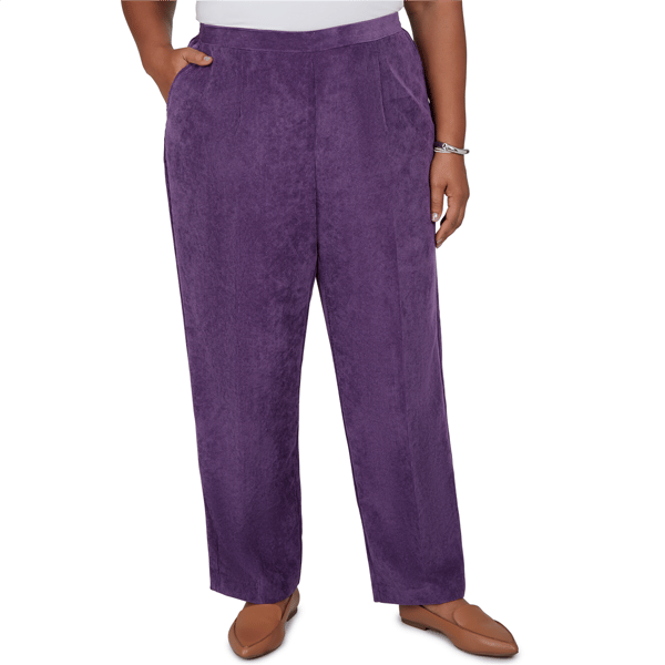 Plus Size Alfred Dunner Vail Knit Corduroy Pants - Short Length
