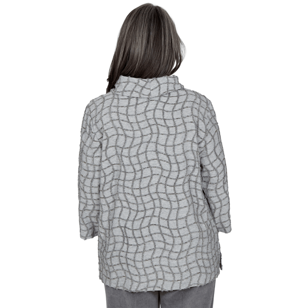 Petite Alfred Dunner Vail Feather Yarn Cowl Neck Blouse alternate view