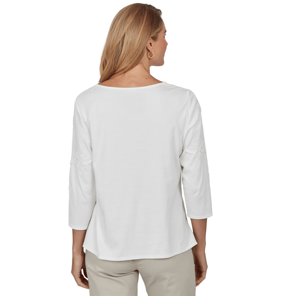 Womens Alfred Dunner Sunset Ridge Textured Tonal Floral Blouse alternate view