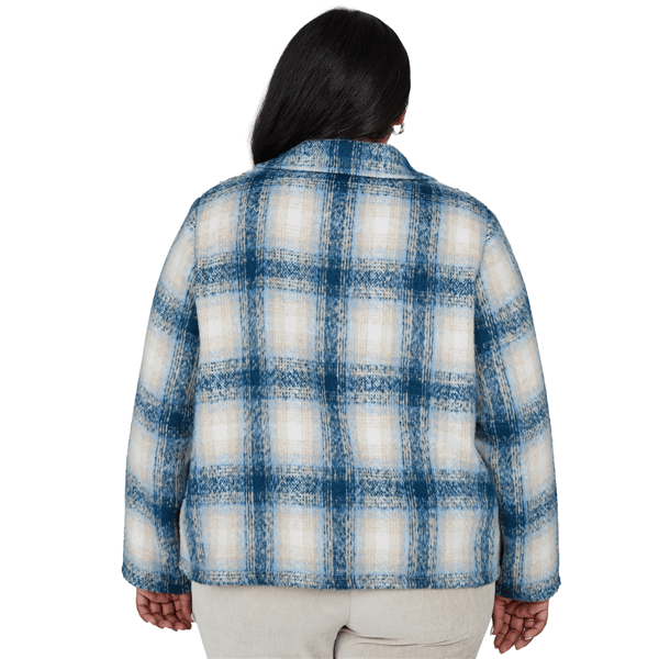 Plus Size Alfred Dunner Sunset Ridge Plaid Zip Front Jacket alternate view