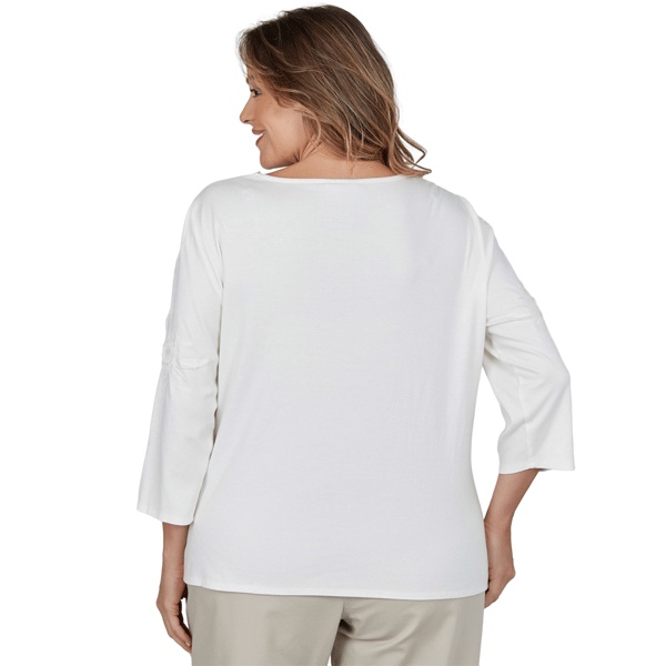 Plus Size Alfred Dunner Sunset Ridge Textured Tonal Floral Blouse alternate view