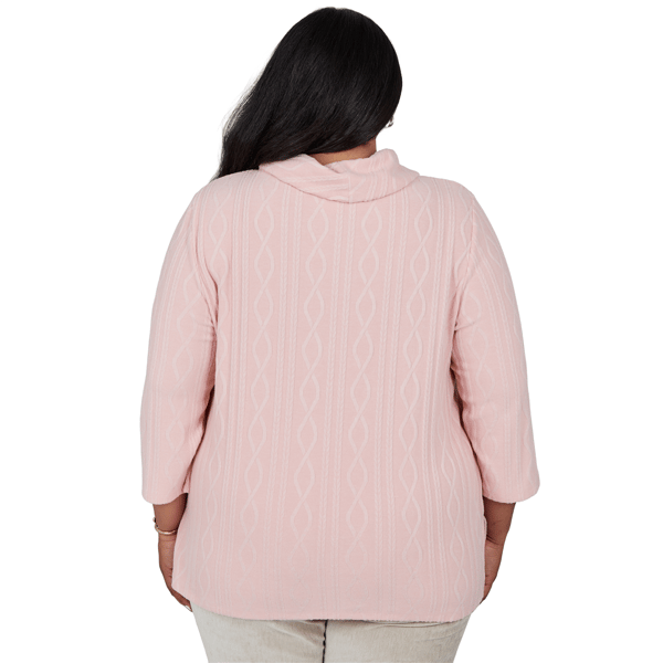 Plus Size Alfred Dunner Sunset Ridge 3/4 Sleeve Cowl Neck Sweater alternate view