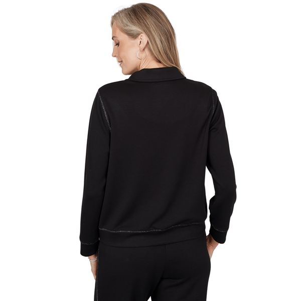 Womens Alfred Dunner Weekend Warrior Grommet Zip Front Jacket alternate view