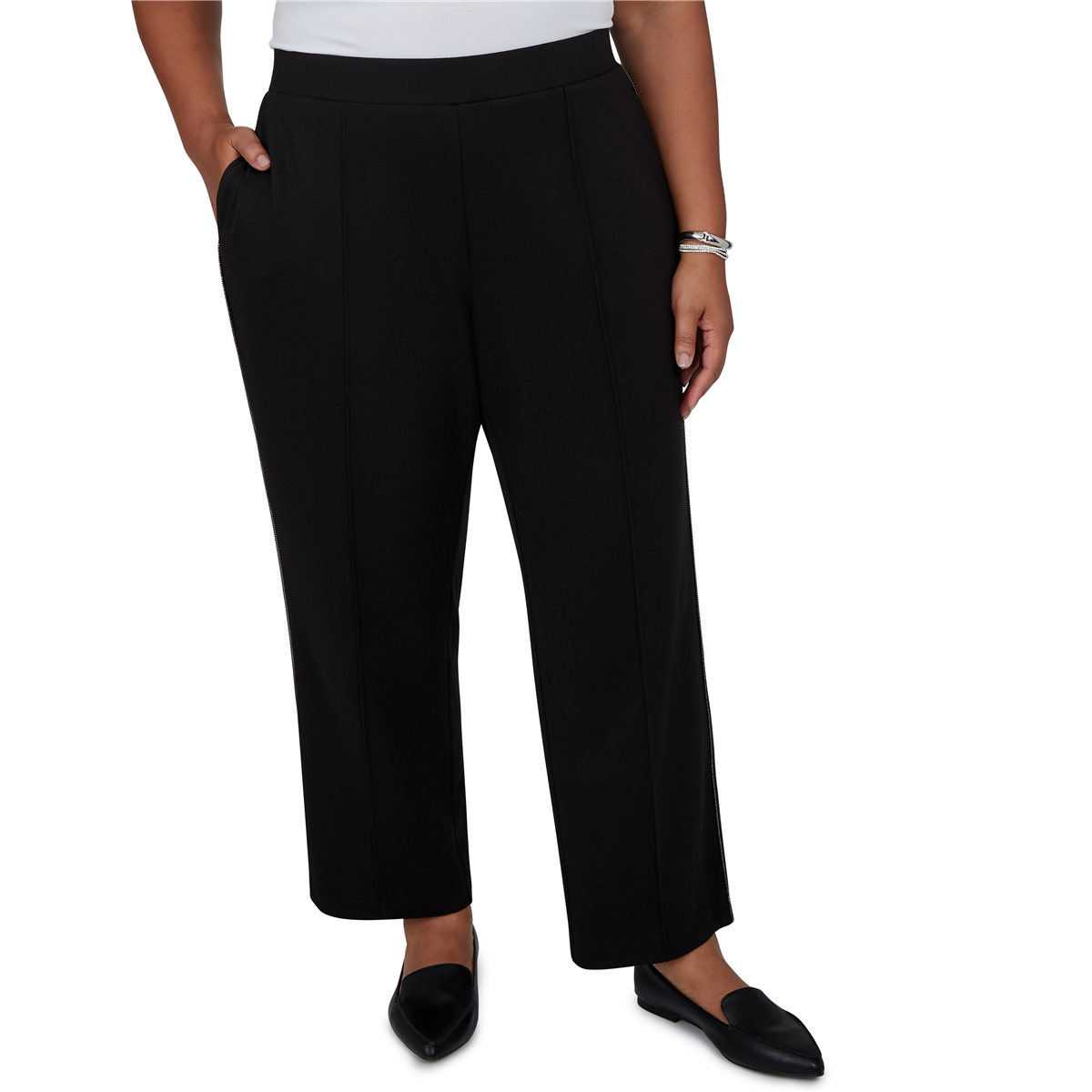 Plus Size Alfred Dunner Weekend Warrior Pull On Straight Pants