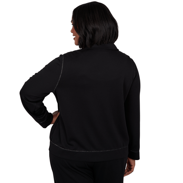 Plus Size Alfred Dunner Weekend Warrior Grommet Zip Front Jacket alternate view