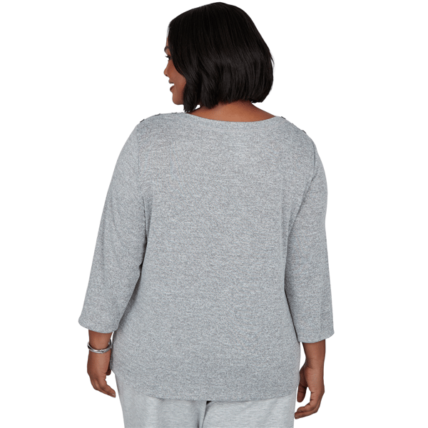 Plus Size Alfred Dunner Weekend Warrior Floral Knit Blouse alternate view