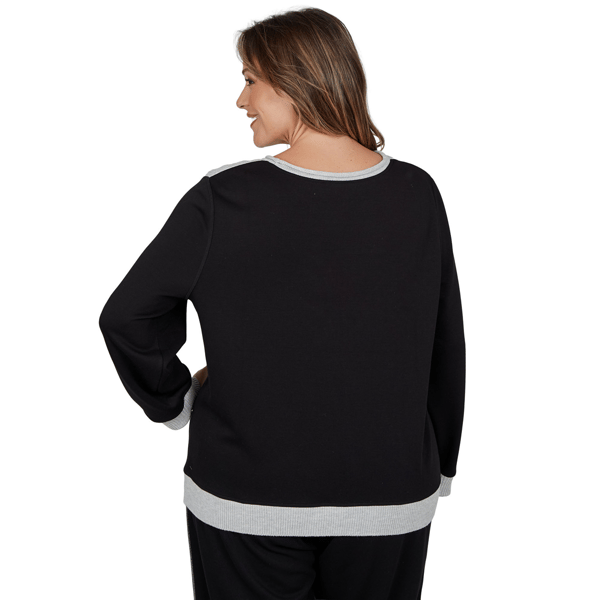 Plus Size Alfred Dunner Weekend Warrior Color Block Sweater alternate view