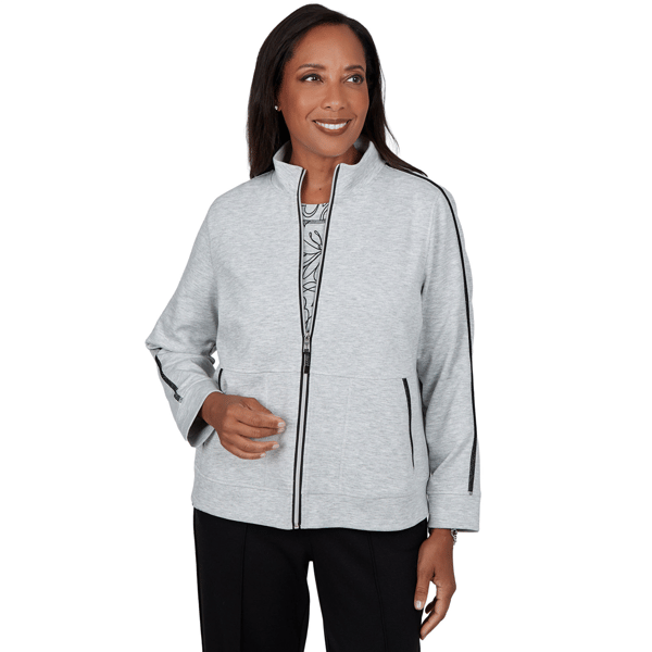 Petite Alfred Dunner Weekend Warrior Zip Front Jacket