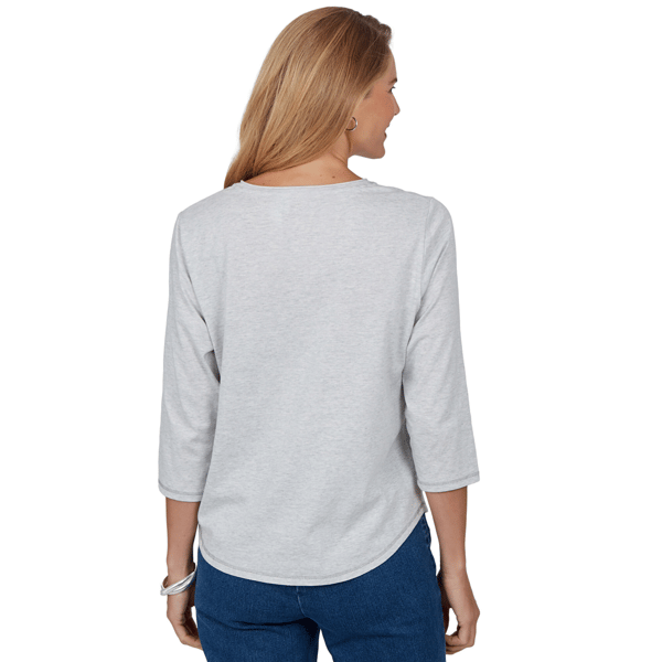 Womens Alfred Dunner Ann Arbor Scattered Rhinestone Blouse alternate view