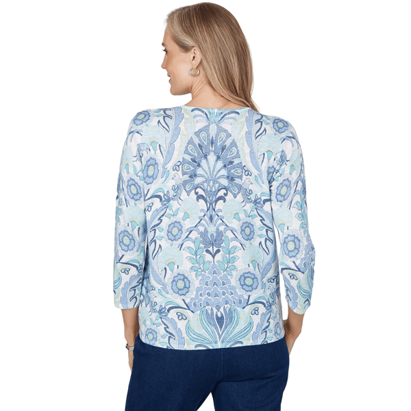 Womens Alfred Dunner Ann Arbor Floral & Birds Blouse alternate view
