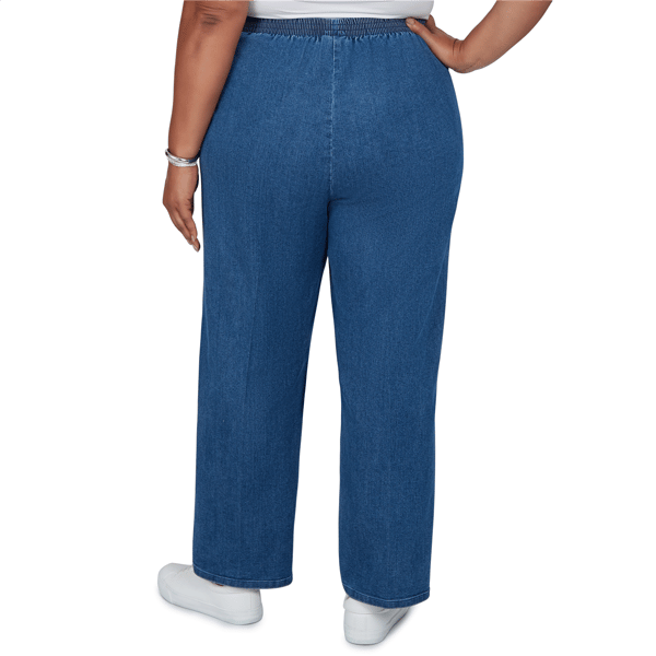 Plus Size Alfred Dunner Ann Arbor Pull On Jeans - Short Length alternate view