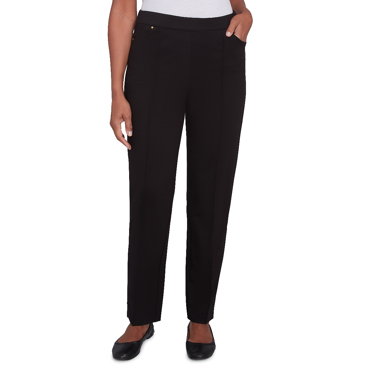 Womens Alfred Dunner Romancing The Stone Average Ponte Pants