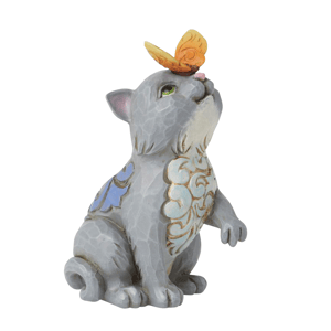 Jim Shore Heartwood Creek Cat and Butterfly Mini Figurine