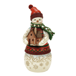Jim Shore Heartwood Creek Christmas at Lodge Snowman Figurine