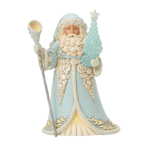 Jim Shore Heartwood Creek Santa with Sea Glass Tree Figurine